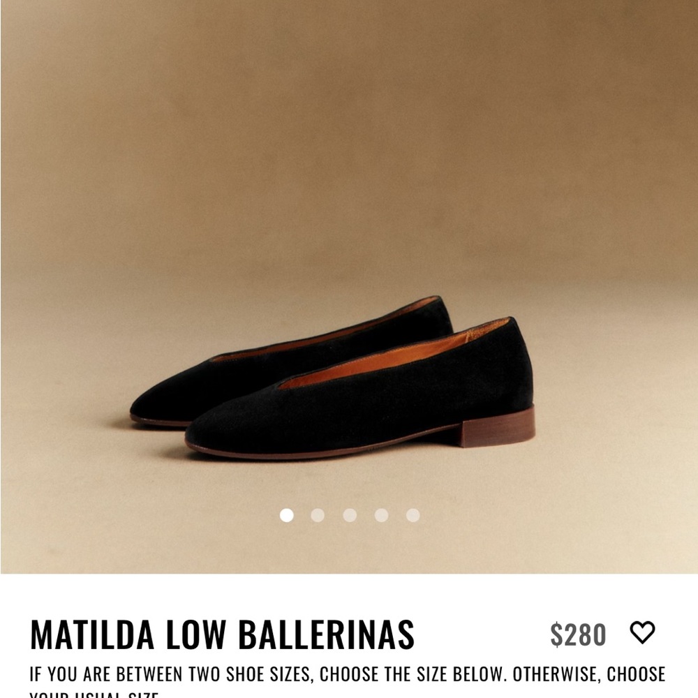 Sezane Black Matilda Low Ballerinas